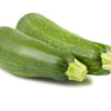 Pair of fresh green zucchini isolated on white background
