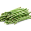 Green asparagus  isolated on white background.
