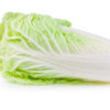fresh chinese cabbage isolated on a white background. Stack image.